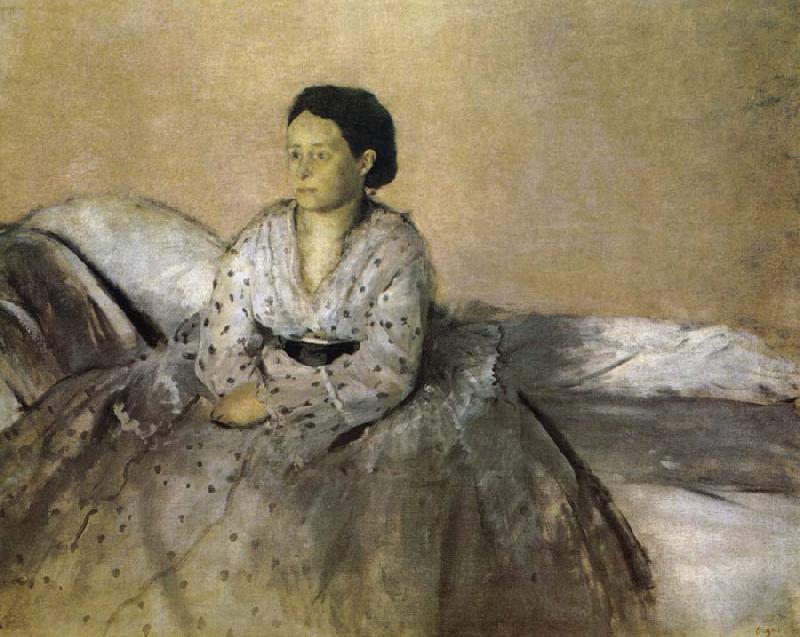 Edgar Degas Mrs. Edgar oil painting image